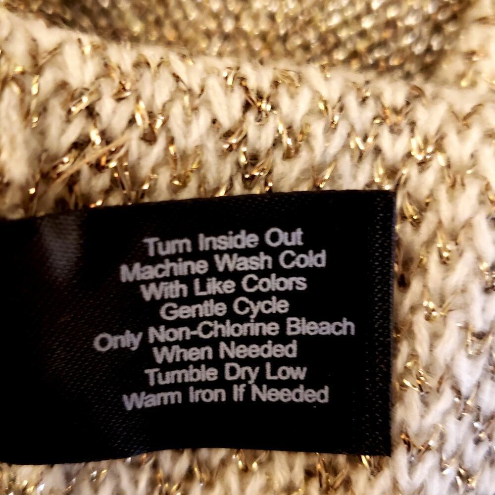 Lane Bryant Asymmetric Gold/Silver Sparkle Pullover Sweater | Size 14/16 | NWT - Picture 8 of 10